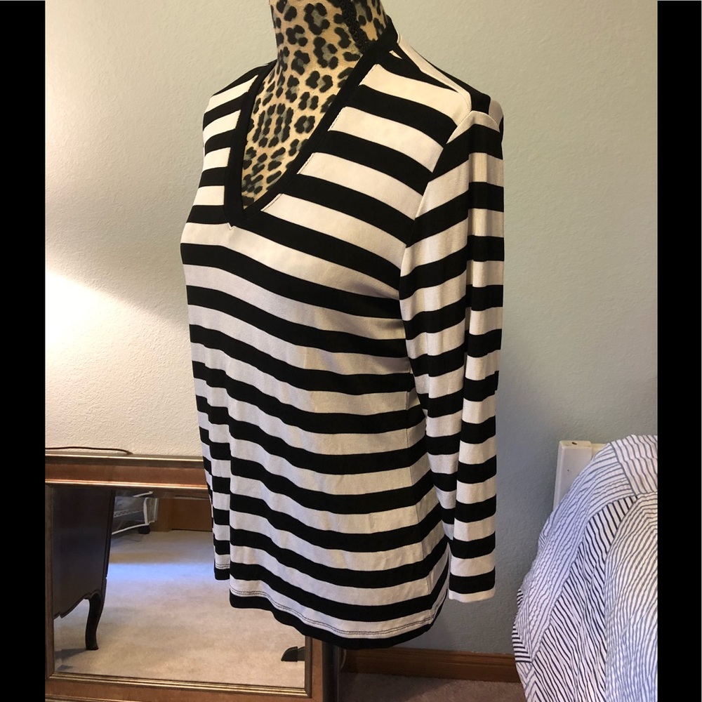 Chico’s striped rayon top, sz 1